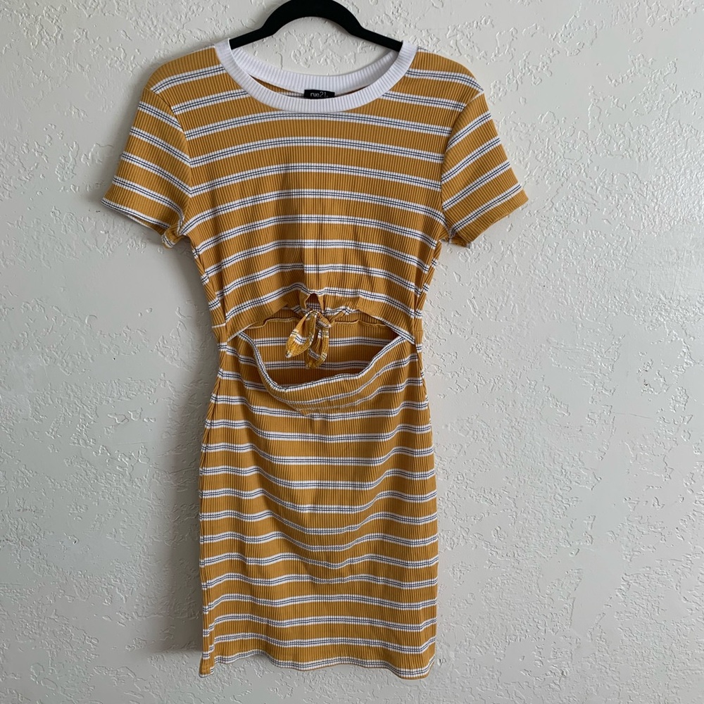 Yellow striped dress from Rue21